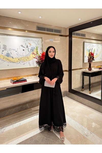 BYAYSEKORKUT Dantelli abaya