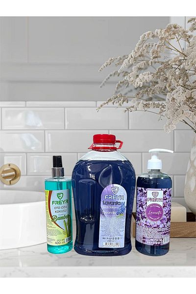 FREYR 2500Ml-750Ml Moisturizing Liquid Hand Soap - Extra Lavender Perfumed, 400ml Room Fragrance