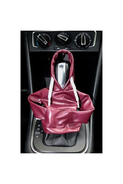 P Parla Claret Red Faux Leather Gear Outfit - Compatible with All Vehicles