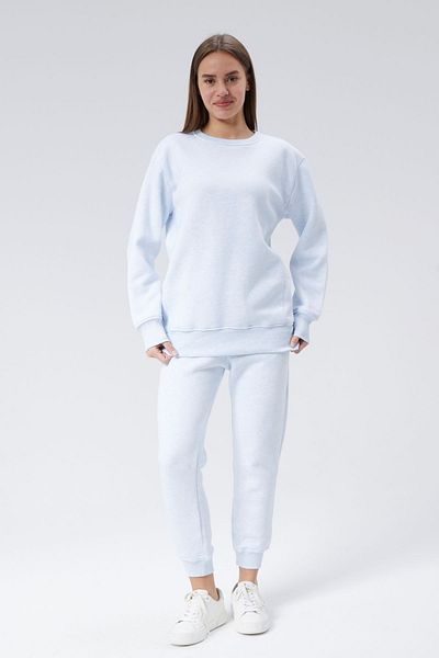 soBasic Set de trening albastru cu gât crew raster - trei fire