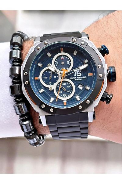 T5 Saat T5 Black Color Function Men's Wristwatch Bracelet