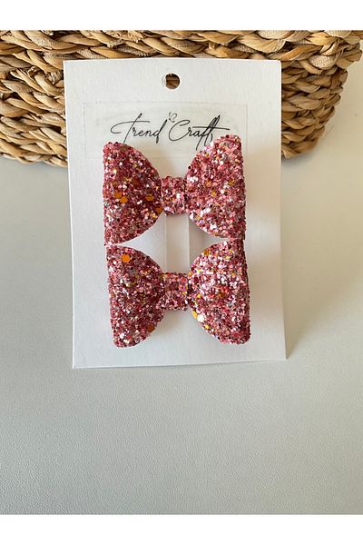 Trend Toka Glitter Shiny 2-Piece Bow Clip Buckle