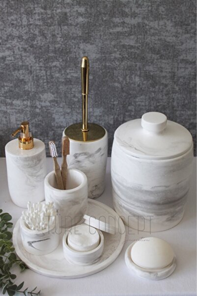 Ture Concept Комплект за баня от бетон с мраморен вид