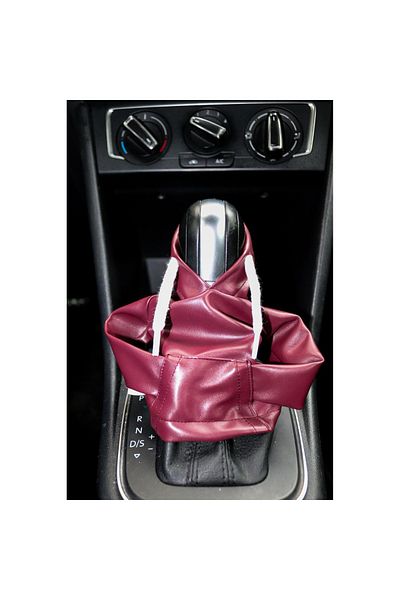 P Parla Claret Red Faux Leather Gear Outfit - Compatible with All Vehicles