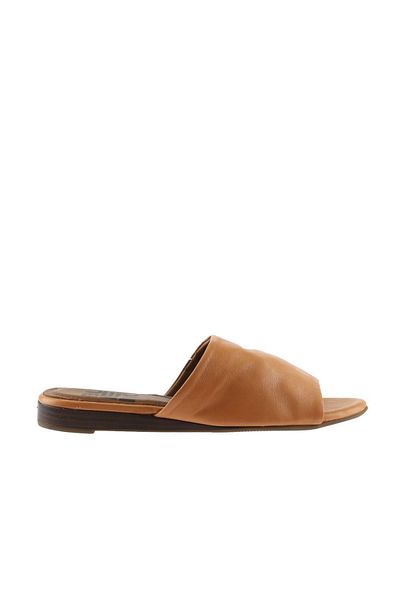 Bueno Shoes Γυναικείες δερμάτινες φλατ παντόφλες - 01wn1901