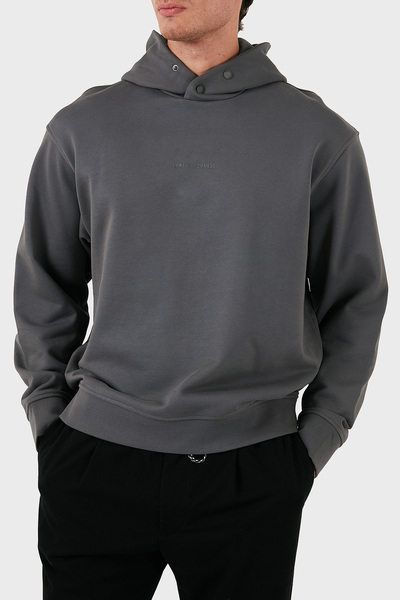 Armani Exchange Cotton Regular Fit Logo Hooded Collar Sweat