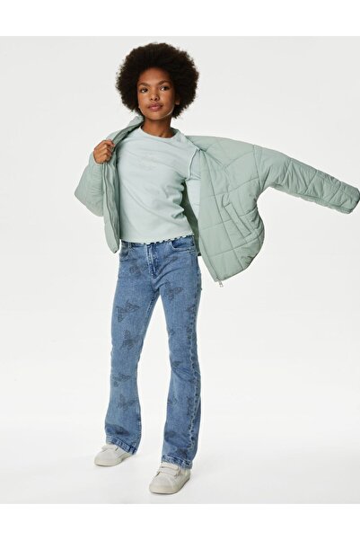 Marks & Spencer Kelebek Desenli Flared Fit Jean Pantolon (6-16 Yaş)