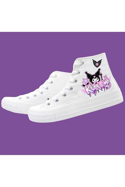 archiepet pantofi pentru fete albi kuromilix cu design special nou