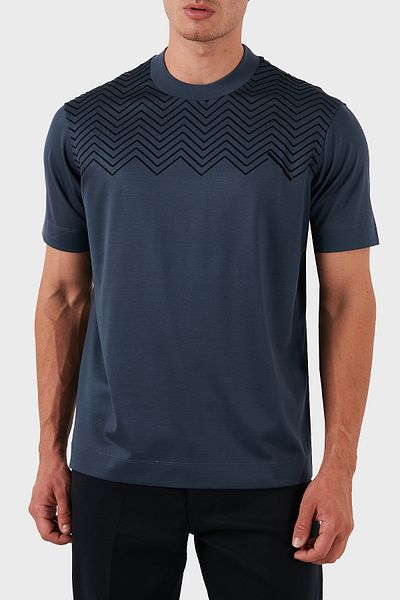 Emporio Armani Tricou bărbătesc din bumbac cu gât rotund - Tricou cu croiala normală 6D1T91 1JOSZ 09T6