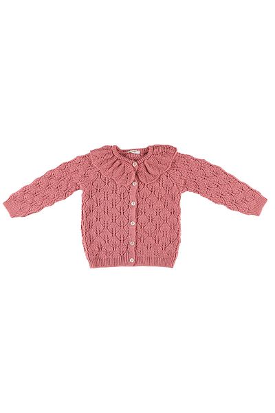 Panço Rosafarbener Strickpullover für Mädchen