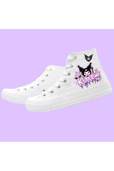 archiepet pantofi pentru fete albi kuromilix cu design special nou