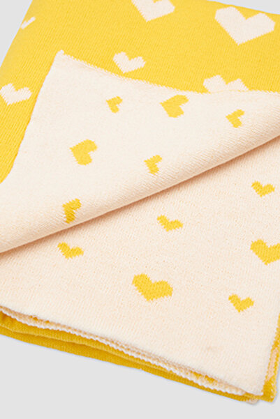 Panço Newborn 80*80 cm Yellow Blanket