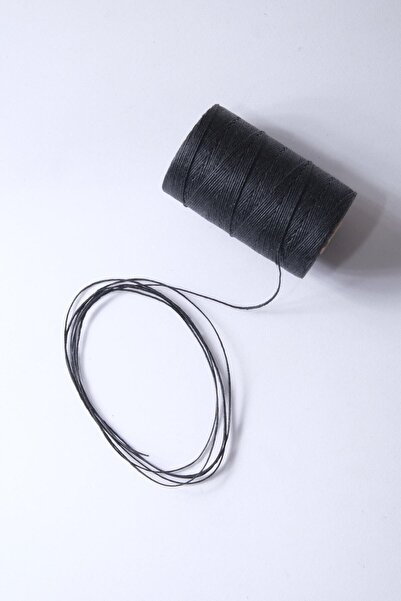 Eskişehir hobi sanat Καθαρό λινό κερωμένο σχοινί 0,6 mm 150 μέτρα Δερμάτινο ρ...