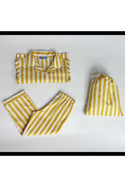 Daisy Dolly Unisex Children's Cotton Striped Pajama Set