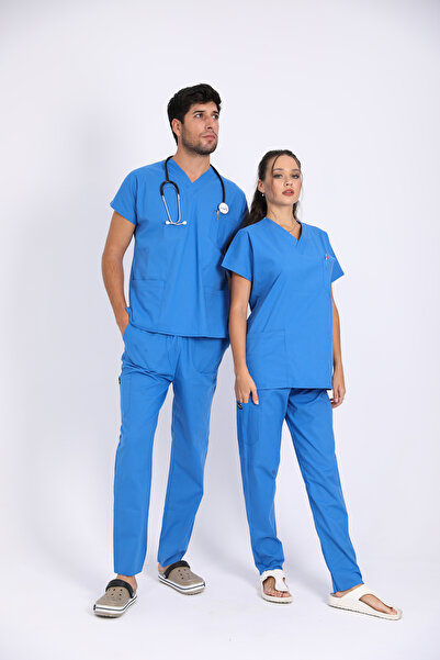 Raven Uniform Uniformă medicală - Costum chirurgical pentru medic și asistent medical, țesătură subțire