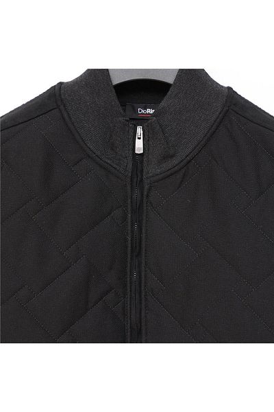 Dio Rise Ανδρικό παλτό με ριμπ Comfort Fit Relaxed Cut - Mts-8004 - Anthracite