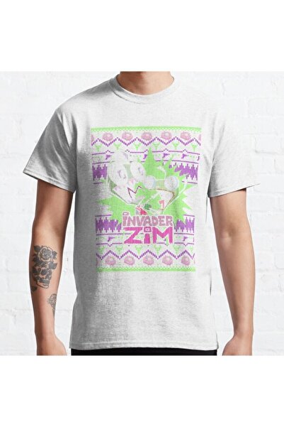 ZOKAWEAR Široki unisex majica Invader Zim Christmas Scream Ugly Sweater Desig...