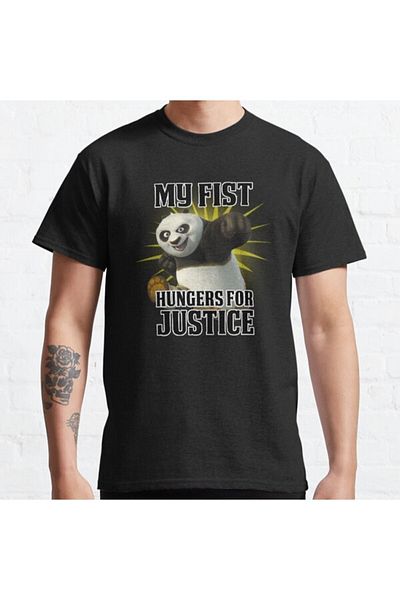 ZOKAWEAR Tricou cu imprimeu unisex Kung Fu Panda Pumnul meu Hungers For Justice Po Portrait Design