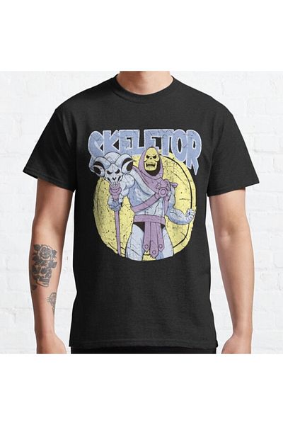 ZOKAWEAR Tricou cu imprimeu unisex Skeletor Design Loose Fit