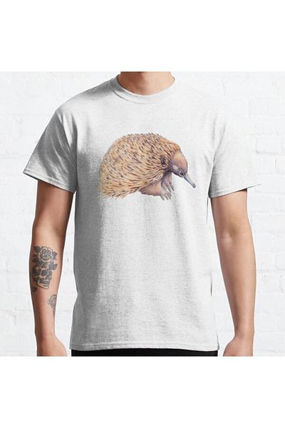 ZOKAWEAR Μπλουζάκι Loose Fit Unisex Echidna Australian Animal Design με στάμπα