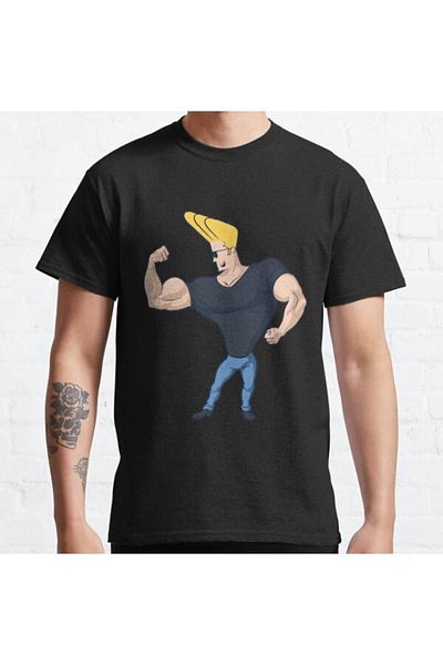 ZOKAWEAR Tricou cu imprimeu unisex Johnny Bravo™ Flex Design, loose fit