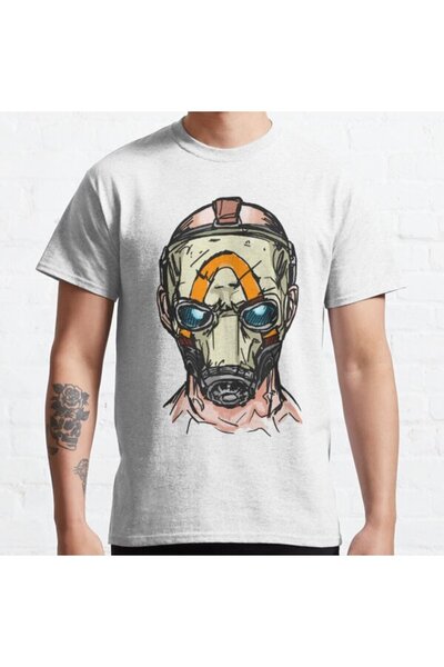 ZOKAWEAR Loose Fit Unisek Borderlands KSNUMKS Psiho Mask Design Štampana majica