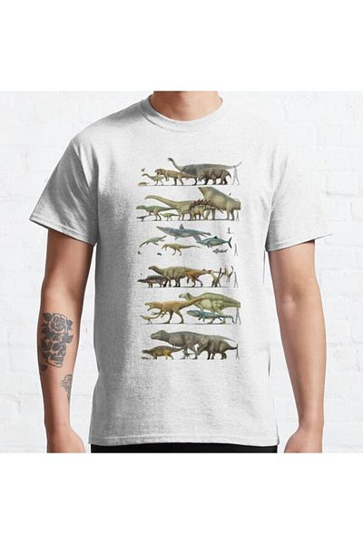 ZOKAWEAR Loose Mold Unisex Animals Of Walking With Dinosaurs 1999. Τυπωμένο μπλουζάκι Έκδοσης 2023