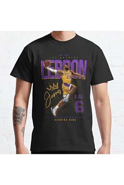 ZOKAWEAR تي شيرت مطبوع بتصميم ليبرون جيمس فضفاض للجنسين