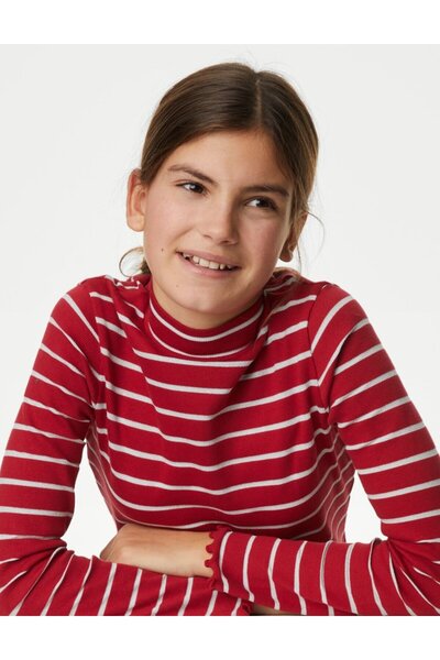 Marks & Spencer Çizgili Uzun Kollu T-Shirt (6-16 Yaş)