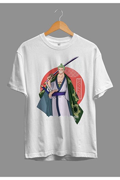 ZOKAWEAR Μπλουζάκι Unisex Loose Fit One Piece Roronoa Zoro Anime Character Pr...