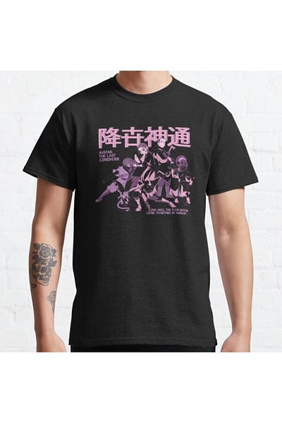 ZOKAWEAR Loose Fit Unisex Avatar: The Last Airbender Pastel Kanji Group Shot Design Τυπωμένο μπλουζάκι