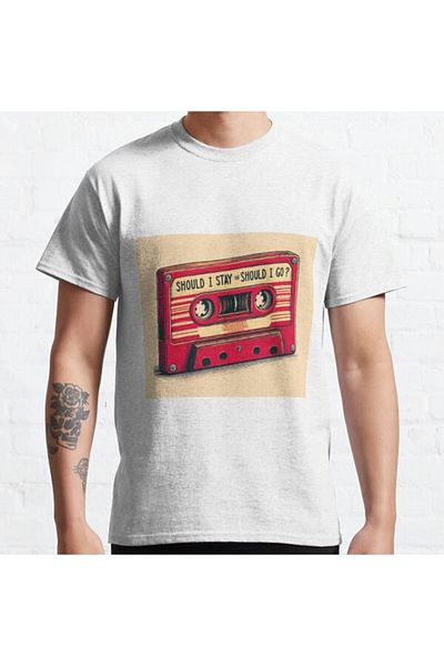 ZOKAWEAR Loose Fit Unisex I Should Stay Or Should I Go Season 4 Μπλουζάκι με στάμπα με σχέδιο Stranger Things