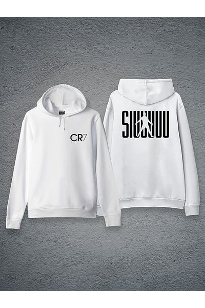 sielta Cristiano Ronaldo Cr7 Football Special Design Front Back Printed Hooded Unisex Sweatshirt Hoodie