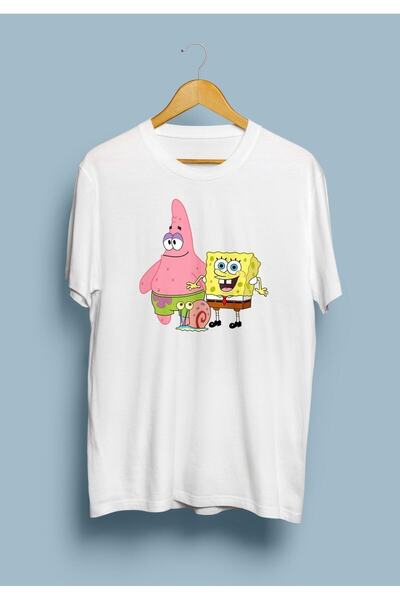 ZOKAWEAR Unisex Bol Kalıp Sünger Bob Kare Pantolon Patrick Yıldız Tasarım Bas...