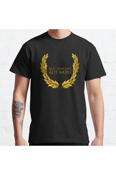 ZOKAWEAR Loose Fit Unisex Aut Vincere Aut MoriAncient Rome Latin Motto Design Tricou imprimat