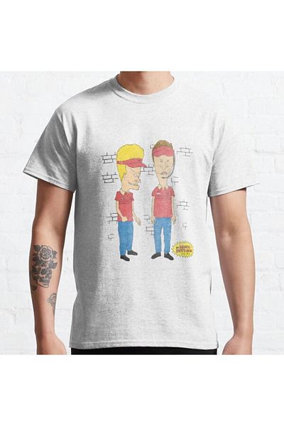 ZOKAWEAR Μπλουζάκι με τυπωμένο μπλουζάκι Loose Fit Unisex Beavis And Butt-head Busy At Work Design