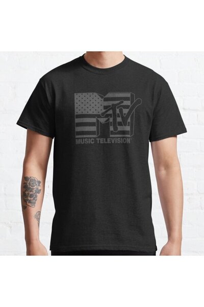 ZOKAWEAR Τυπωμένο μπλουζάκι Loose Fit Unisex Mtv Vintage American Flag Mtv με...