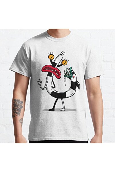 ZOKAWEAR Široka unisex majica Beetlejuice sa crvovim repom! Dizajn Štampano