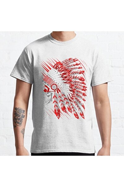 ZOKAWEAR Široka unisex majica sa dizajnom indijanske poglavice Štampano