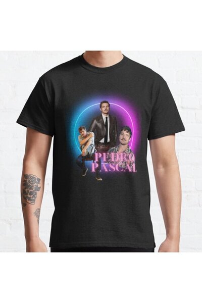 ZOKAWEAR تيشيرت مطبوع بتصميم بيدرو باسكال فضفاض للجنسين