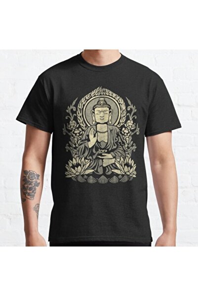 ZOKAWEAR Tricou cu imprimeu galben unisex Siddhartha Gautama Buddha Design - ...