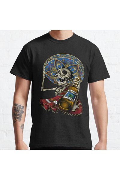 ZOKAWEAR Υπερμεγέθη μπλουζάκι με στάμπα Mariachi Aztec Day Of The Dead