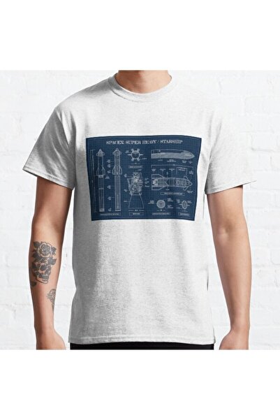 ZOKAWEAR Μπλουζάκι με στάμπα Loose Fit Unisex: Super Heavy / Starship (NAVY B...