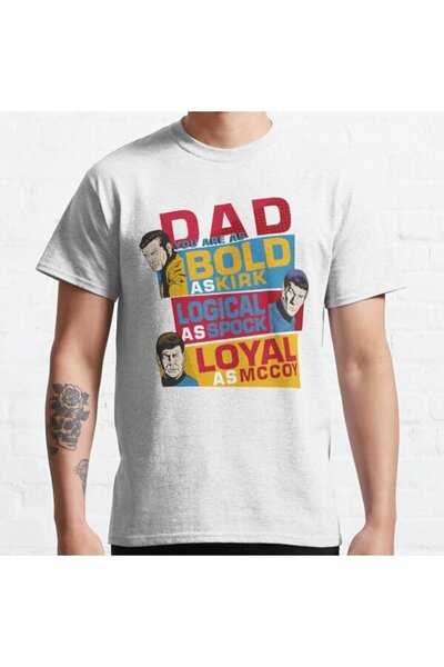 ZOKAWEAR Loose Fit Unisex Star Trek Father's Day Dad You Are Bold Logical Loy...