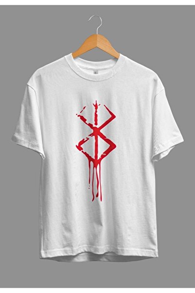 ZOKAWEAR Unisek Loose Fit Berserk Cursed Symbol Anime Printed Custom Design m...