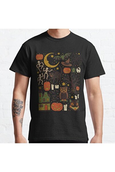 ZOKAWEAR Μπλουζάκι Loose Fit Unisex Vintage Σχέδιο Halloween με στάμπα