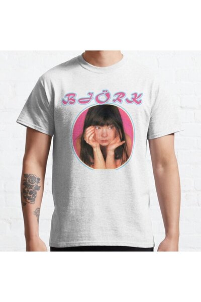 ZOKAWEAR Tricou cu imprimeu unisex, cu formă largi, Bjork Circle Tee