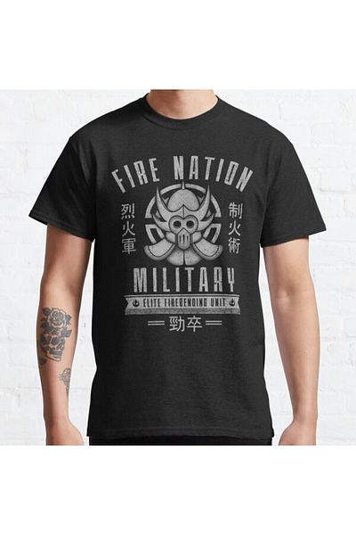 ZOKAWEAR Μπλουζάκι με τυπωμένο σχέδιο Unisex Avatar Fire Nation Loose Fit