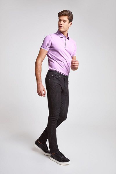 D'S Damat Μαύρο ίσιο τζιν παντελόνι Ds Damat Slim Fit