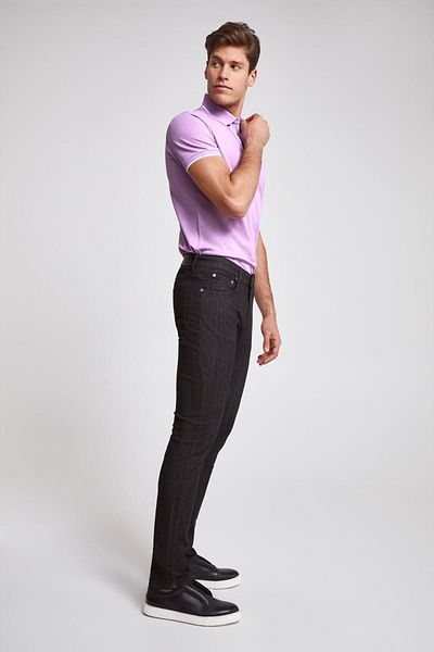 D'S Damat Μαύρο ίσιο τζιν παντελόνι Ds Damat Slim Fit